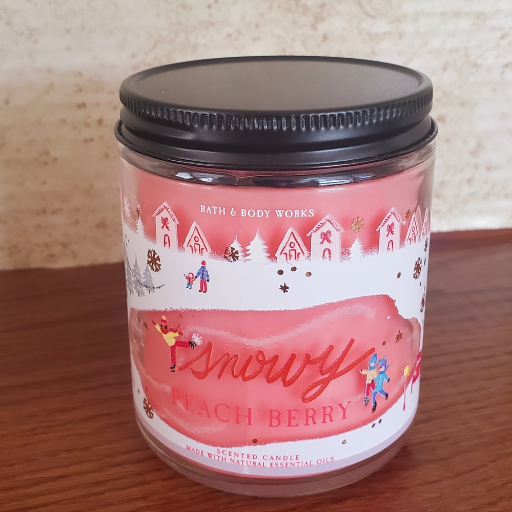 Snowy Peach Berry 1 wick candle